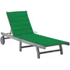 Image de vidaXL Chaise longue de jardin Gris Bois d'acacia