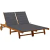 Image de vidaXL Chaise longue 2 places - Anthracite