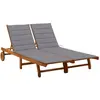 Image de vidaXL Chaise longue 2 places - Acacia
