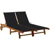 Image de vidaXL Chaise longue 2 places acacia solide