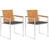 Image de vidaXL Chaises de jardin avec coussins lot de 2