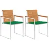 Image de vidaXL Chaises de jardin avec coussins lot de 2