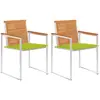 Image de vidaXL Chaises de jardin avec coussins lot de 2 Acacia solide et acier