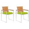 Image de vidaXL Chaises de jardin avec coussins - Acacia et acier