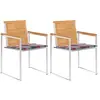 Image de vidaXL Chaises jardin lot de 2 - Teck et acier