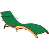 Image de vidaXL Chaise longue avec coussin - Bois d'acacia solide