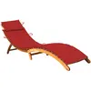 Image de VIDAXL Chaise longue coussin Acacia rouge