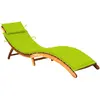 Image de VidaXL Chaise Longue Jardin avec Coussin - Acacia
