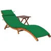 Image de vidaXL Chaise longue avec table - Acacia