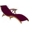 Image de VIDA XL Chaise longue avec table - Acacia