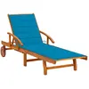 Image de vidaXL Chaise longue avec coussin - Acacia