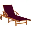 Image de vidaXL Chaise longue de jardin avec coussin - Bois d'acacia
