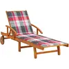 Image de VidaXL Chaise longue de jardin avec coussin - Acacia