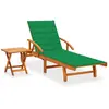 Image de VidaXL Chaise longue et table acacia - Vert