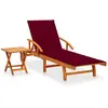 Image de vidaXL Chaise jardin Acacia avec table