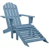 Image de vidaXL Chaise de jardin Adirondack avec pouf