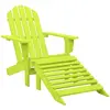 Image de vidaXL Chaise de jardin Adirondack Pouf bois sapin