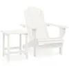 Image de vidaXL Chaise de jardin Adirondack avec table Bois Blanc