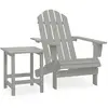 Image de vidaXL Chaise de jardin Adirondack avec table - Bois de sapin Gris
