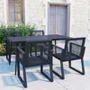 Image de vidaXL Ensemble à manger extérieur 5 pcs PVC Noir