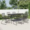 Image de vidaXL Ensemble jardin - Rotin PVC - Noir