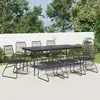 Image de vidaXL Ensemble à manger de jardin 9 pcs PVC rotin noir