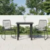 Image de vidaXL Ensemble à Manger 3 pcs Noir Rotin PVC