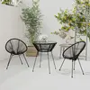 Image de vidaXL Ensemble à dîner d'extérieur 3 pcs