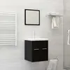 Image de vidaXL Ensemble meubles salle de bain 2 pcs - Noir