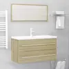 Image de vidaXL Ensemble de meubles de bain 2 pcs Chêne sonoma Aggloméré