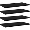 Image de vidaXL Panneaux de Bibliothèque 4 pcs - Noir
