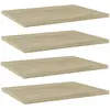 Image de vidaXL Panneau de bibliothèque 4 pcs - Chêne sonoma