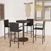 Image de vidaXL Ensemble de bar de jardin 5 pcs - Noir