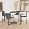 Image de vidaXL Ensemble de bar de jardin 5 pcs - Gris