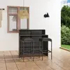 Image de VIDAXL Ensemble de bar jardin 3 pcs Gris