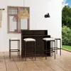 Image de VidaXL Ensemble de bar de jardin avec coussins 5 pcs - Marron