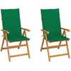 Image de VidaXL Chaises de jardin - Bois de teck massif