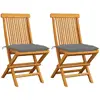 Image de vidaXL Chaises pliables avec coussins