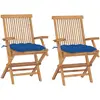 Image de vidaXL Chaises de jardin lot de 2 - Bleu