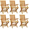 Image de vidaXL Chaises de jardin avec coussins - Lot de 6