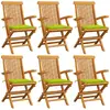 Image de vidaXL Chaises pliantes avec coussins - Teck