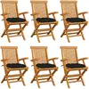 Image de vidaXL Chaises de jardin avec coussins lot de 6