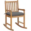 Image de vidaXL Chaise à bascule avec coussin - Bois de teck solide