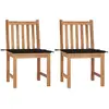 Image de vidaXL Chaises de jardin lot de 2 avec coussins