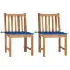 Image de vidaXL Chaises de jardin lot de 2 - Bois de teck