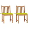 Image de vidaXL Chaises jardin avec coussins - Bois teck