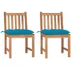 Image de vidaXL Chaises de jardin avec coussins - Lot de 2