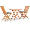 Image de vidaXL Ensemble de bistro 3 pcs gris