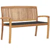 Image de VidaXL Banc empilable - Teck