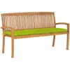 Image de vidaXL Banc teck empilable